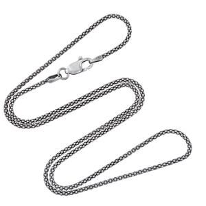 Estate Italy Sterling Silver 925 1.7mm Popcorn Chain Necklace 18"